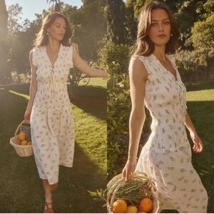 NWT RAILS AMARYLLIS DRESS SZ SMALL WHITE AND YELLOW FLORAL